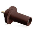 Leviton 17R21-H 17 Series Male Panel Receptacle, Cam-Type, 90-Degree, Taper Nose, Threaded Stud, Industrial Grade, 250-750MCM, 690 Amp - BROWN