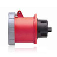 Leviton 4100R7W 100 Amp, 480 Volt 3-Phase, 3P, 4W, Outlet North American Pin & Sleeve Receptacle, Industrial Grade, IP67, Watertight - RED