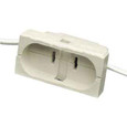 Leviton 357-9 Incandescent lampholder, Par connector - for 56 and 64 lamps, mogul base; 1000W-125V, with two white 18 inch 14AWG SEW-2 200C 600V glass braid leads, free ends stripped 3/4 inch.