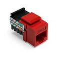 Leviton 41108-RC5 Cat 5 QuickPort Connector, Crimson