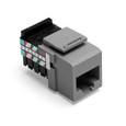 Leviton 41108-RG8 Voice Grade QuickPort Connector, 8P8C, Grey Leviton 41108-RG8 Voice Grade QuickPort Connector, 8P8C, Grey