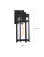 NUVO Lighting 60-6572 Tofino, 1-Light, Medium Lantern, Textured Black Finish with Clear Glass