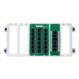 Leviton 47603-8C1 4x18 Telephone Distribution Board on 24P EBK Bracket w/ 1 Cat 5e Board. pkd: 1/small box, 4/carton boxed.