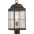 NUVO Lighting NUV-60-5835 Howell - 1 Light - Outdoor Post Lantern with 60W Vintage Lamp Included - Bronze with Copper Accents Finish