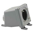 Leviton BX100-V Back Box for Pin & Sleeve Inlets And Receptacles, Hub Sold Separately (See Cat Number HUB-xxx), 100 Amp, IP67, Watertight - GRAY