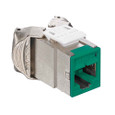 Leviton 5ESJK-RV5 Atlas-X1 Cat 5e Shielded QuickPort Jack, Green