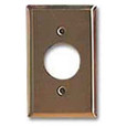 Leviton 81004 1-Gang Single 1.406 Inch Hole Device Receptacle Wallplate, Standard Size, Brass, Device Mount, - Brass
