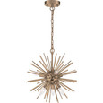 NUVO Lighting NUV-60-6992 Cirrus - 6 Light - Chandelier - Vintage Brass Finish with Glass Rods