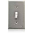 Leviton 84001-A40 Antimicrobial Treated Stainless Steel 1-Gang Toggle Switch Wallplate