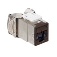 Leviton 5ESJK-SB5 Atlas-X1 Cat 5e Shielded QuickPort Jack with Shutters, Brown