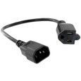 Leviton 48212-IEC IEC to NEMA adapter (NEMA 5-15R/ IEC 320 C14), 1' long, for use with 060-47605-PSA