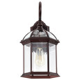 NUVO Lighting 60-4965 Boxwood, 1-Light, 19in, Outdoor Wall with Clear Beveled Glass