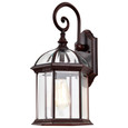 NUVO Lighting 60-4965 Boxwood, 1-Light, 19in, Outdoor Wall with Clear Beveled Glass