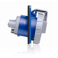 Leviton 430R9W 30 Amp, 250 Volt 3-Phase, 3P, 4W, Outlet North American Pin & Sleeve Receptacle, Industrial Grade, IP67, Watertight - BLUE