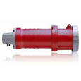 Leviton 5100C7W 100 Amp, 277/480 Volt 3-Phase WYE, 4P, 5W, North American Pin & Sleeve Connector, Industrial Grade, IP67, Watertight - RED
