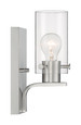 NUVO Lighting 60-7171 Sommerset, 1-Light, Vanity Fixture, Brushed Nickel Finish with Clear Glass