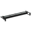 Leviton 5G596-R24 Cat 5e Universal Recessed Patch Panel, 24-Port, 1RU. Cable Management bar included.