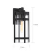 NUVO Lighting 60-6573 Tofino, 1-Light, Large Lantern, Textured Black Finish with Clear Glass