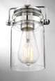 NUVO Lighting 60-6734 Antebellum, 1-Light, Mini Pendant Fixture, Polished Nickel with Clear Glass
