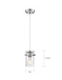 NUVO Lighting 60-6734 Antebellum, 1-Light, Mini Pendant Fixture, Polished Nickel with Clear Glass