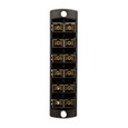Leviton 5F100-2EC SDX Precision Molded Plate (BLACK), 50/125um Multimode OM2, Duplex SC, 12 fibers, Zirconia Ceramic Sleeve