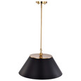 NUVO Lighting 60-7414 Dover, 3 Light, Large Pendant, Black with Vintage Brass