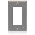 Leviton 84401-A40 Antimicrobial Treated Stainless Steel 1-Gang Decora Wallplate