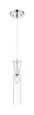 NUVO Lighting 60-6866 Spyglass, 1-Light, Mini Pendant Fixture, Polished Nickel Finish with Clear Glass