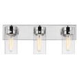 NUVO Lighting 60-7633 Intersection, 3 Light, Vanity, Polished Nickel with Clear Glass
