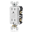 Leviton AFTR1-KW 15 Amp, 125 Volt Receptacle/Outlet, 20 Amp Feed-Through, Tamper-Resistant, AFCI Receptacle/Outlet, Monochromatic, back and side wired, without wallplate/faceplate, screws and self grounding clip included – White