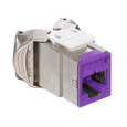 Leviton 5ESJK-RP5 Atlas-X1 Cat 5e Shielded QuickPort Jack, Purple