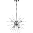 NUVO Lighting 60-6993 Cirrus, 8 Light, Chandelier, Polished Nickel Finish with Glass Rods