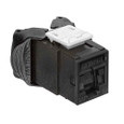 Leviton 5EUJK-SE5 Atlas-X1 Cat 5e UTP QuickPort Jack with Shutters, Black