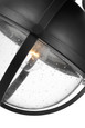 NUVO Lighting 60-7673 Lincoln, 1-Light Semi Flush Mount, Medium Base, 60W, Matte Black Finish, Clear Seeded Glass