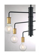 NUVO Lighting NUV-60-7344 Ryder - 6 Light - Chandelier Fixture - Black Finish with Brushed Brass Sockets
