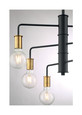 NUVO Lighting 60-7344 Ryder, 6 Light, Chandelier Fixture, Black Finish with Brushed Brass Sockets