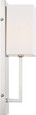 NUVO Lighting 60-6693 Vesey, 1-Light, Wall Sconce, Polished Nickel Finish with White Linen Shade