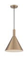 NUVO Lighting 60-7118 Lightcap, 1-Light, Large Pendant Fixture, Burnished Brass Finish