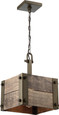 NUVO Lighting 60-6421 Winchester, 1-Light, Mini Pendant with Aged Wood