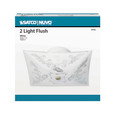 NUVO Lighting 60-6032 2 Light, 12in, Ceiling Fixture, Square Floral, Color retail packaging