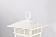 NUVO Lighting 60-5951 Cove Neck Collection Outdoor Large 16in Post Light Pole Lantern, White Finish with Clear Seeded Glass