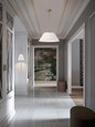 NUVO Lighting 60-7415 Dover, 3 Light, Large Pendant, White with Vintage Brass