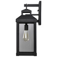 NUVO Lighting 60-7372 Corning, 1-Light Large Wall Lantern, Matte Black with Clear Glass