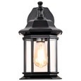 NUVO Lighting 60-6118 Hopkins Outdoor Collection 13in Large Wall Light, Matte Black Finish with Clear Glass