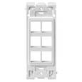 Leviton RE640-WW6 6-Port Renu Insert, White on White