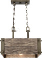 NUVO Lighting 60-6422 Winchester, 4-Light, Square Pendant with Aged Wood