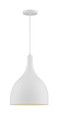 NUVO Lighting 60-7097 Bellcap, 1-Light, Large Pendant Fixture, Matte White Finish