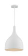 NUVO Lighting 60-7097 Bellcap, 1-Light, Large Pendant Fixture, Matte White Finish