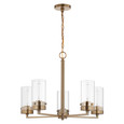 NUVO Lighting NUV-60-7535 Intersection - 5 Light - Chandelier - Burnished Brass with Clear Glass