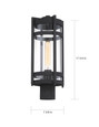 NUVO Lighting 60-6575 Tofino, 1-Light, Post Lantern, Textured Black Finish with Clear Glass